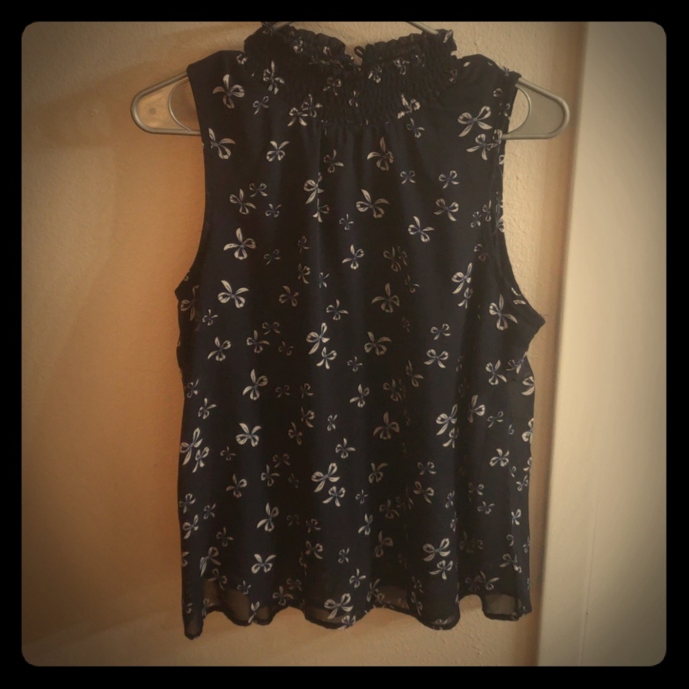 Bow print blouse